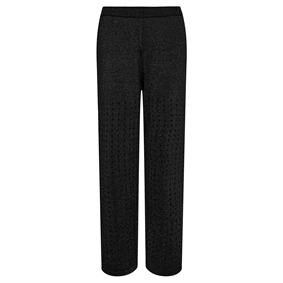 Haute L'amitie Hole Lurex Knit Bukser, Sort 